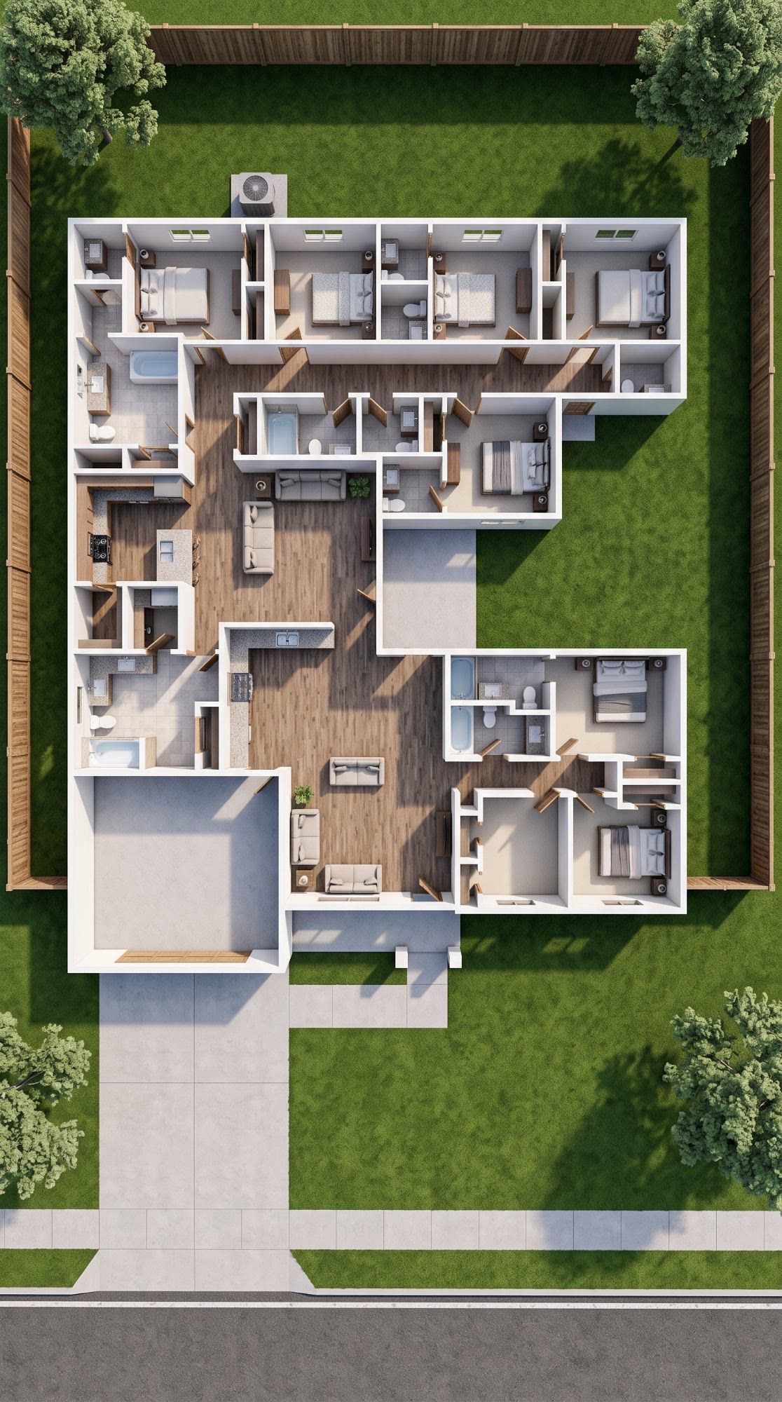 33rd Street care facility floor plan rendering
